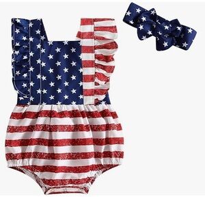 NEW 4th of July Baby Romper